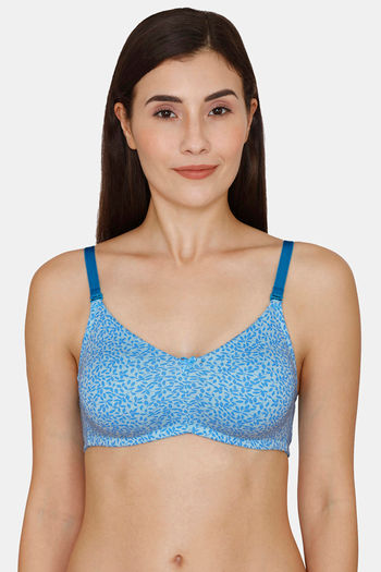 Buy Rosaline Everyday Double Layered Non-Wired 3/4th Coverage T-Shirt Bra - Blue Botaic Pt2